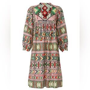 FARM Rio Amulet Midi Trapeze Dress Size XL